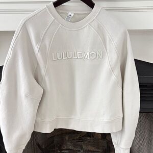 lululemon athletica White Cropped Sweatshirt